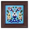 Decoratieve Perzische Ceramic Tile in Lijst – Turquoise