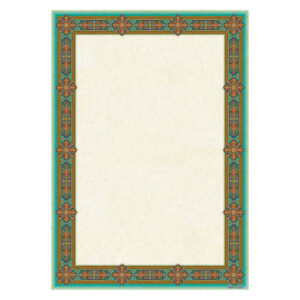 Groenblauw Tazhib A4 Papier (100x)