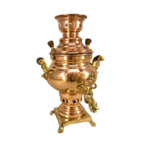 Perzische Koperen Samovar Decoratieve Houtskool Theemaker 1 Liter