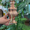 Perzische Koperen Samovar Decoratieve Houtskool Theemaker Bloem Motieven 1 Liter