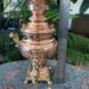 Perzische Koperen Samovar Decoratieve Houtskool Theemaker Bloem Motieven 1 Liter