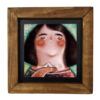 Decoratieve Perzische Ceramic Tile in Lijst – Schattig Meisje