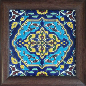Decoratieve Perzische Gekaderde Tegel – Calligraphy Patroon: Nafase Bade Saba
