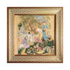 Decoratieve Perzische Ceramic Tile in Lijst – Shahnameh Geïnspireerd: Miniatuur