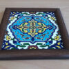 Decoratieve Perzische Ceramic Tile in Lijst – Blauw