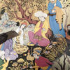 Decoratieve Perzische Ceramic Tile in Lijst – Shahnameh Geïnspireerd: Miniatuur