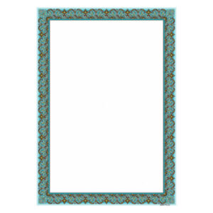 Perzisch Tazhib A4 Papier – Turquoise (100x)