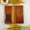 Perzische Leren Lange Portemonnee met Hamoun Design