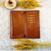 Perzische Leren Lange Portemonnee met Hamoun Design