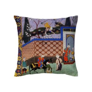 Velvet Gedrukte Kussenhoes – Shahnameh Ontwerp (Set van 2)