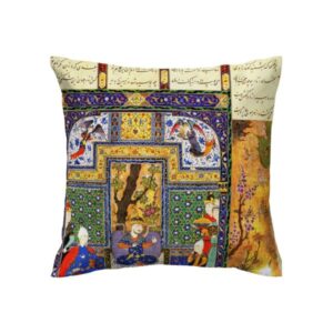 Velvet Gedrukte Kussenhoes – Shahnameh Hadis Ontwerp (Set van 2)