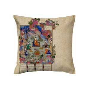 Perzische Velvet Kussenhoes – Barge Shahnameh Ontwerp (Set van 2)