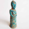 Historische Elamitische Vrouwelijke Blauwe Aardewerk Figuur