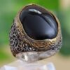 Perzische Zilveren Ring Heren - Zwarte Agaat Elegantie