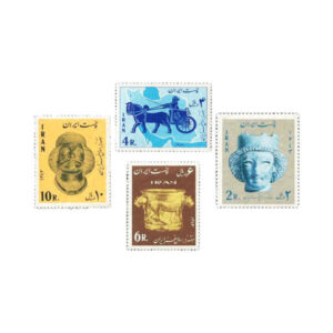 Verzameling van 3 Iraanse Postzegels Model 7000 Jaar Iraanse Kunst