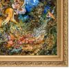 Handgeknopt Perzisch Wandtapijt uit Tabriz met Dayereh Hasti Miniatuur