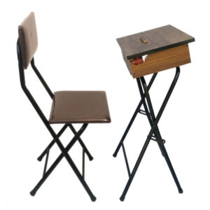 Luxe Houten Gebedsstoel & Tafel – Bruin