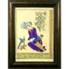 Originele Perzische Safavid Kunst Schilderij: Waterverf en Gouache op Karton – Mannen