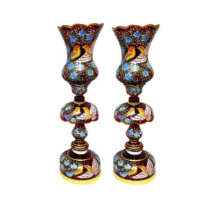 Perzische Kristallen Luster Lamp Traditionele Laleh Vorm Blauw