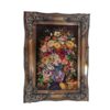 Handgeknopt Perzisch Picturaal Tapijt uit Tabriz met Bloemen & Vazen