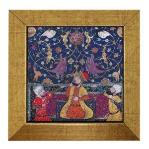 Decoratieve Perzische Framed Tegel – Shahnameh Geïnspireerd: Koningen