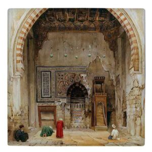 Decoratieve Perzische keramische tegel – Perzische miniatuur: Barad