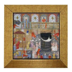 Decoratieve Perzische Framed Tegel – Shahnameh Geïnspireerd: Aanbidding