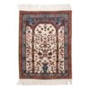 Handgeknoopt Perzisch Tabriz Sahand Tapijt (Elegant Vase Design) - Crème Zijde & Wol