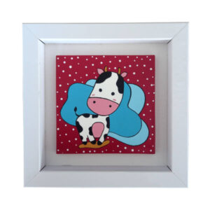 Decoratieve Keramische Kunst Rode Koe