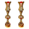 Perzische Kristallen Luster Lamp Traditionele Laleh Vorm Rood