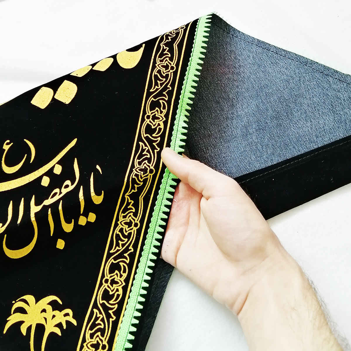 Islamitische Driehoek Zwarte Sjiitische Wandtapijt Vlag Ya Husayn