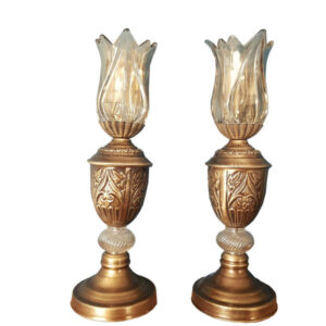 Perzische Kristallen Kandelaar Tulpenvorm (2x)