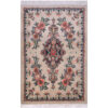 Handgeknoopt Perzisch Tabriz Haris Tapijt (Elegant Bloemenpatroon) - Crème Zijde & Wol