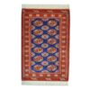 Handgeknoopt Perzisch Khorasan Lozenge Tapijt (Bukhara Design) - Paarse Wol