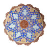 Decoratief Koperen Bord Handgeschilderd met Perzische Minakari Emaille Engel