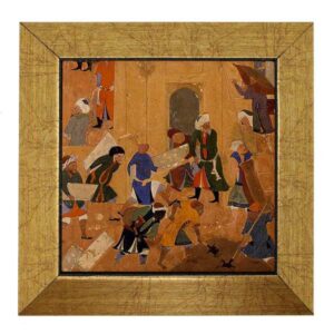 Decoratieve Perzische Framed Tegel – Shahnameh Geïnspireerd: Diamant