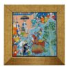 Decoratieve Perzische Framed Tegel – Shahnameh Geïnspireerd: Vuur