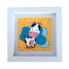 Decoratieve Keramische Kunst Gele Koe