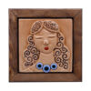 Decoratieve Perzische Keramische Kunst Model Krullend Meisje