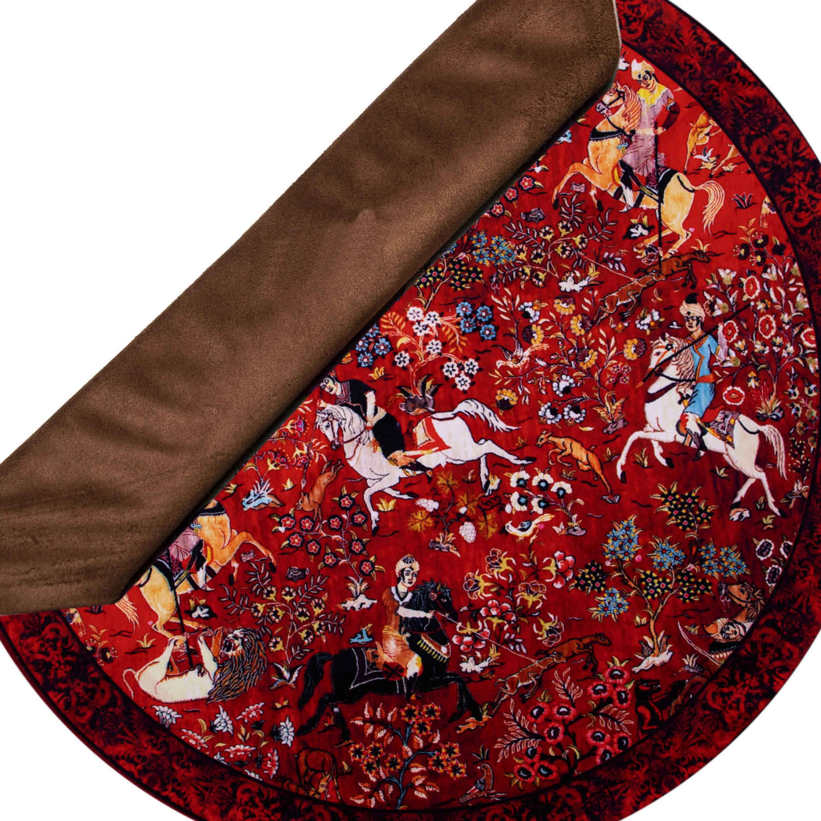 Velvet Tafelkleed Perzische Elegantie Geïnspireerd Ontwerp Shekarghah (Rond)