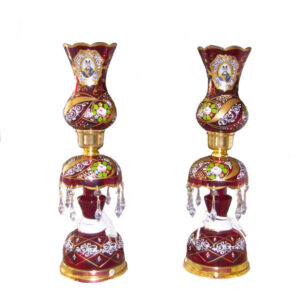 Perzische Kristallen Luster Lamp Traditionele Laleh Vorm Shah Abbasi