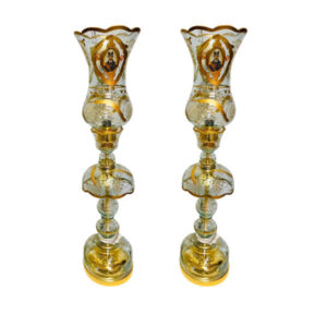 Perzische Kristallen Luster Lamp Traditionele Laleh Vorm Shah Abbasi Wit