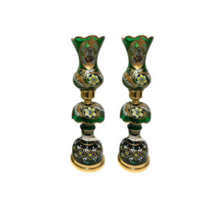 Perzische Kristallen Luster Lamp Traditionele Laleh Vorm Shah Abbasi Groen