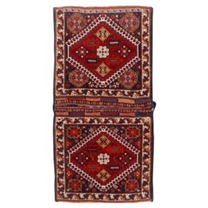 Vintage Perzische Zadel Tas – Handgeweven, Tweedehands Tōbrag 187413