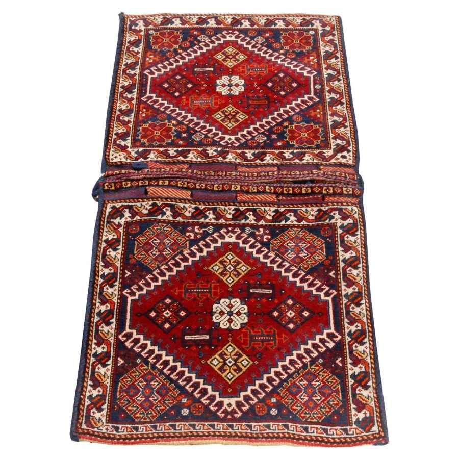 Vintage Perzische Zadel Tas – Handgeweven, Tweedehands Tōbrag 187413