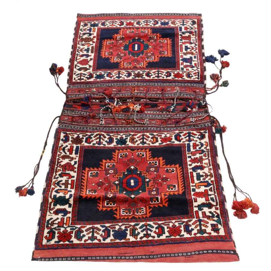 Vintage Perzische Zadel Tas – Handgeweven, Tweedehands Tōbrag 5704383