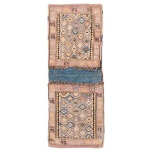 Vintage Perzische Zadel Tas – Handgeweven, Tweedehands Tōbrag 187418