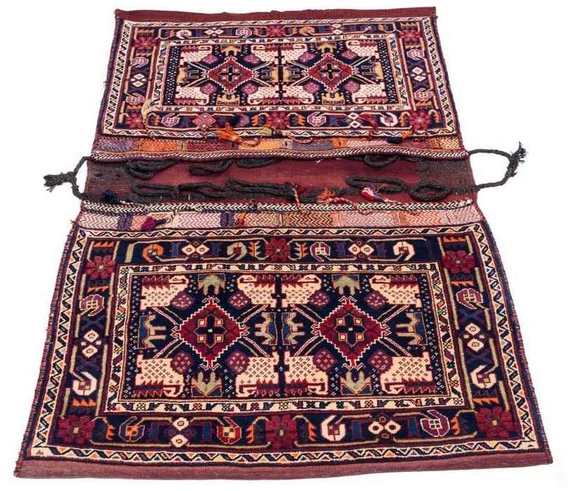 Vintage Perzische Zadeltas Tobrag Handgeweven Sirjan