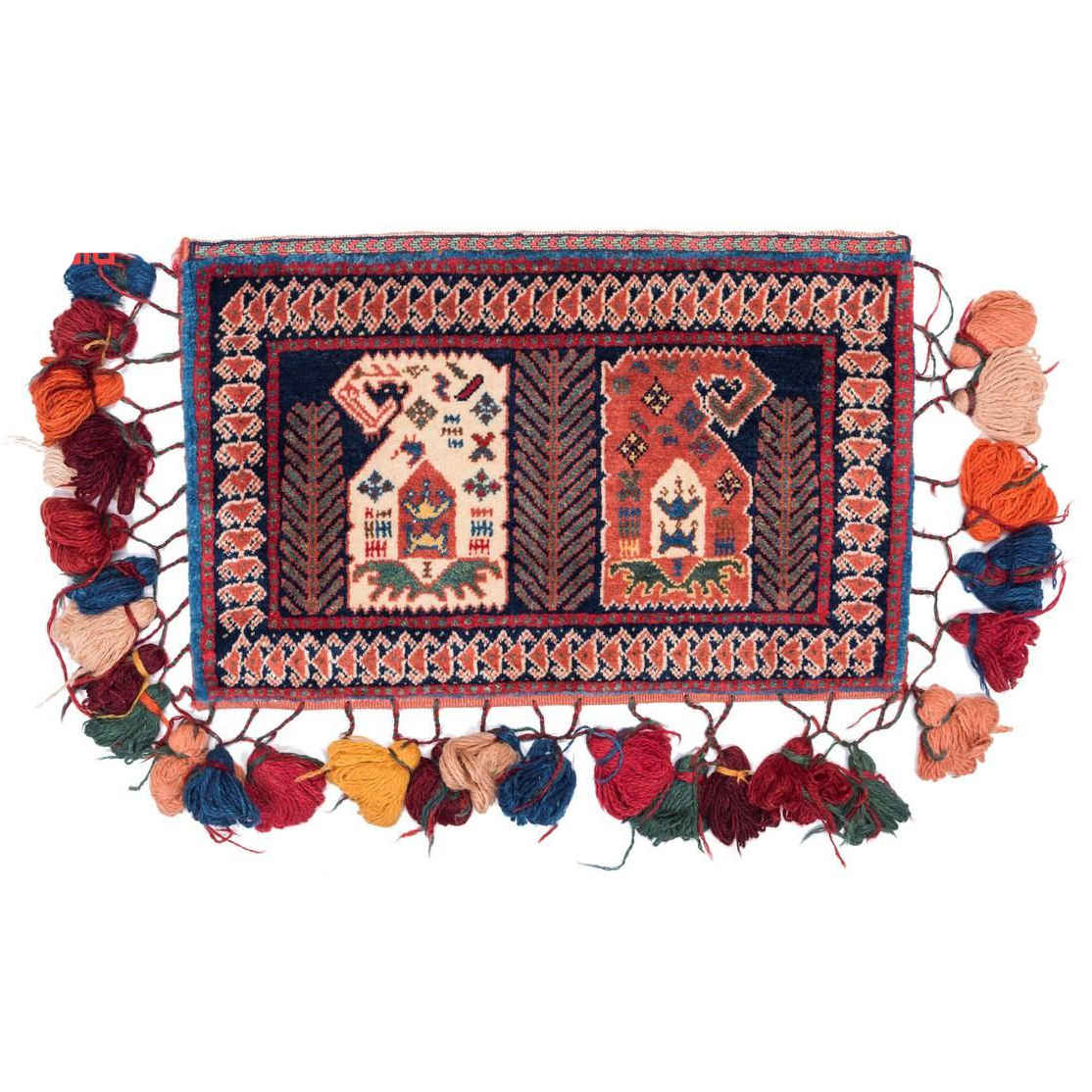 Vintage Perzische Zadel Tas – Handgeweven, Tweedehands Tōbrag 102282
