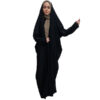 Lange zwarte chador met mouwen – Zedige moslim kleding voor dames